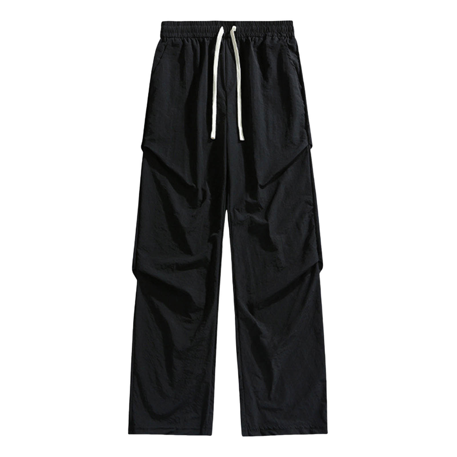 thumbnail image 4 of Pantalones informales rectos para hombre - Cintura elástica - Ligeros - Verano - Poliéster, 4 of 5